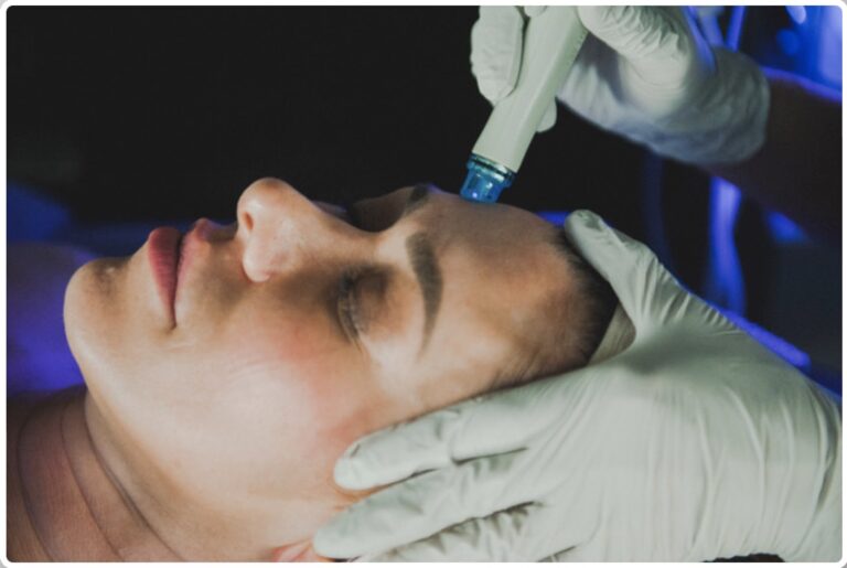 HydraFacial treatment at Spa La La in Austin for deep cleansing, hydration, and glowing skin.